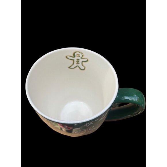 Starbucks Barista Green Gingerbread Christmas Mug 14 Oz Ceramic Holiday Festive - Picture 6 of 6